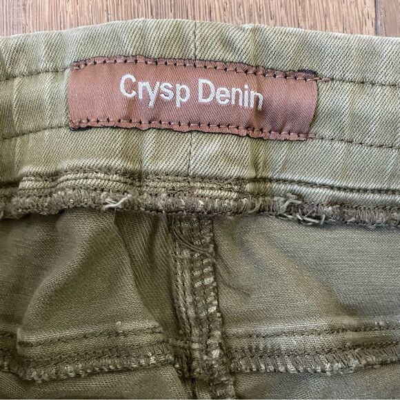 Crysp Denim Cargo Pants Distressed Rips Skinny fit Men's Jean Olive (Waist 31) - Picture 6 of 11